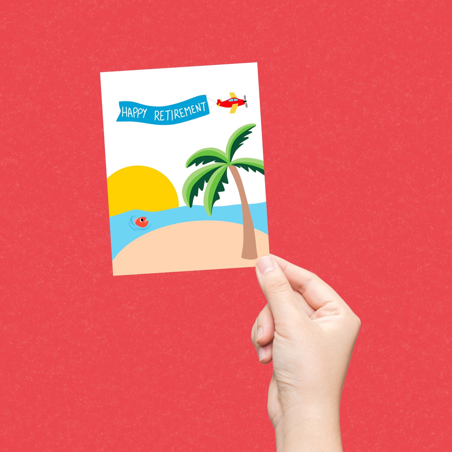 Happy Retirement Sunny Island Greeting Card