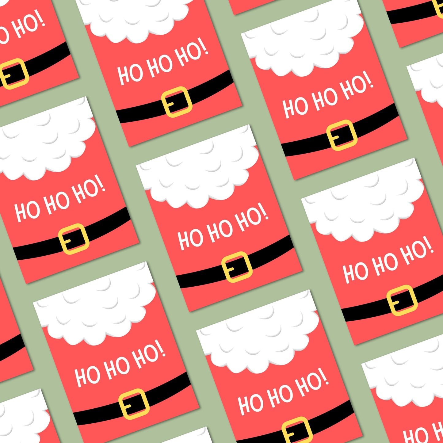 Ho Ho Ho Santa Suit Greeting Card