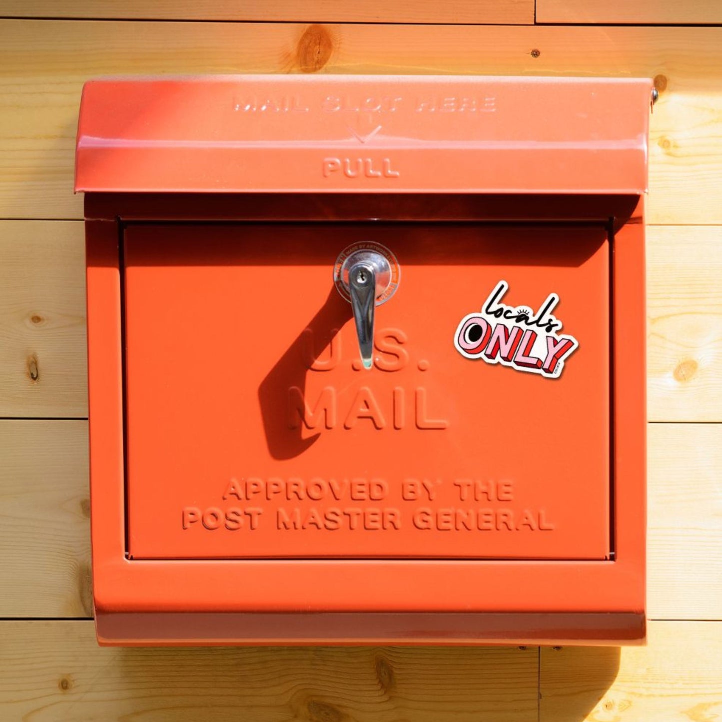 Locals Only sticker in bold lettering on a vinyl background, perfect for marking your territory and showing off local pride. Durable and weatherproof, ideal for laptops, water bottles, and phones.