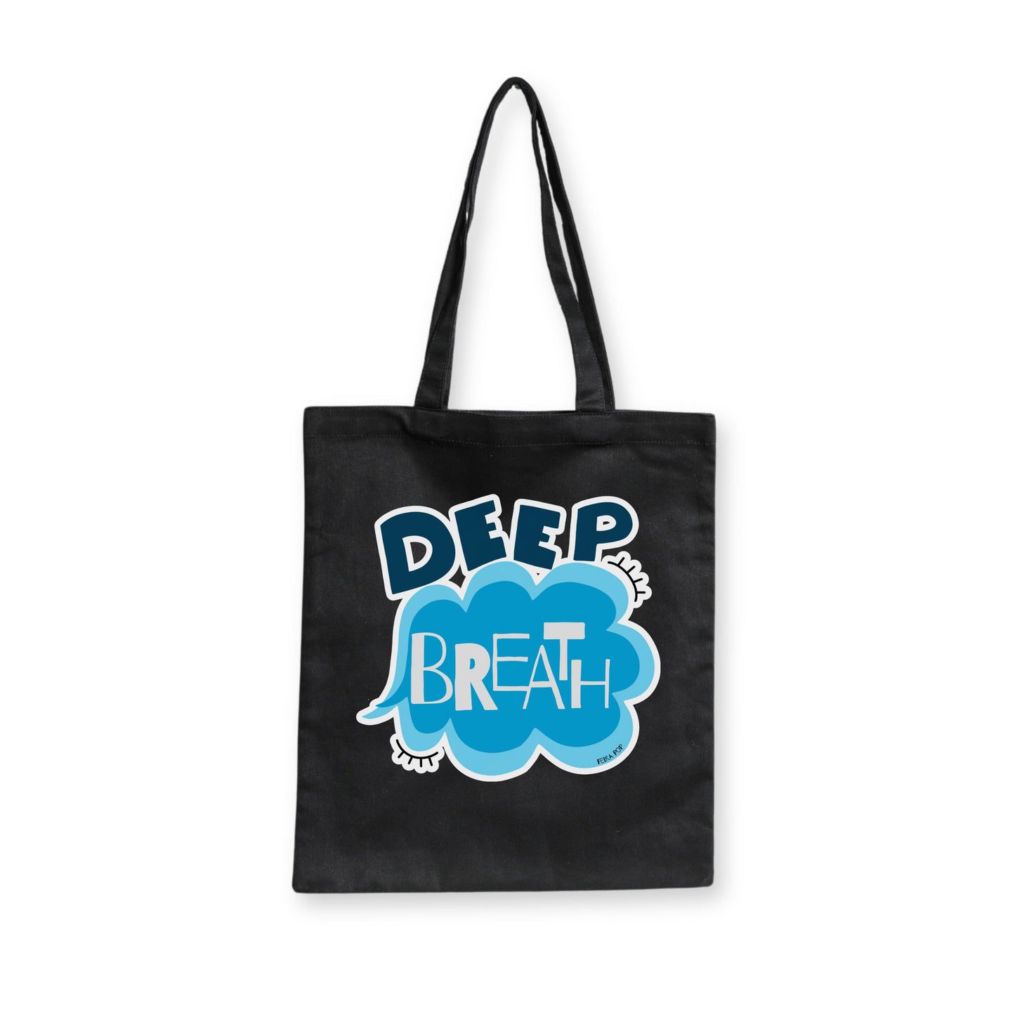 Tote Bag Deep Breath Black