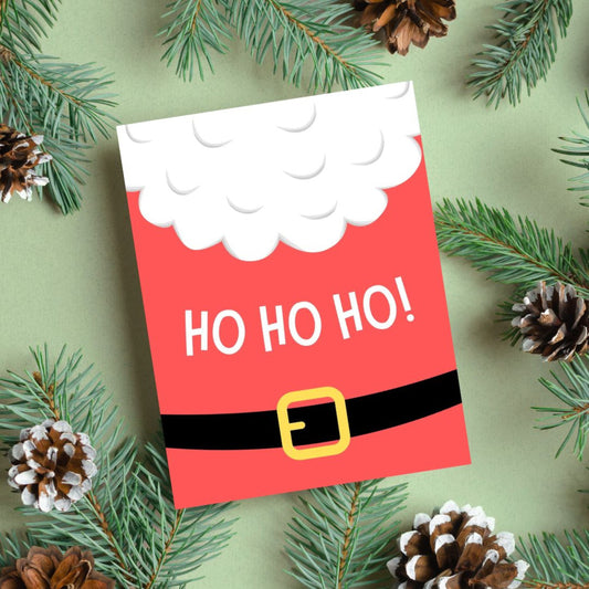 Ho Ho Ho Santa Suit Greeting Card